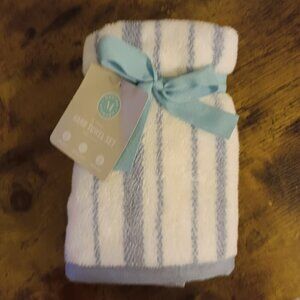 Martha Stewart Collection - Striped Nautical Hand Towel - Frozen Pond